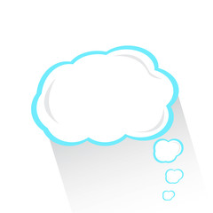 Isolated comic speech bubble on a white background, Vector illustration