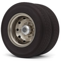 3d truck wheel and tire