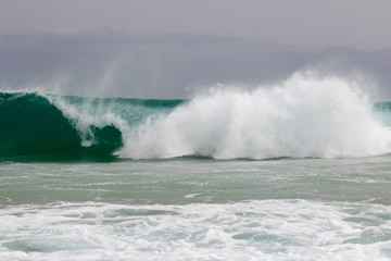 Giant wave hits the shore