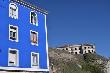 Fototapeta na wymiar Casas azules.
