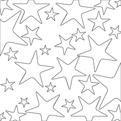 monochrome background with contour pattern of starfish vector illustration