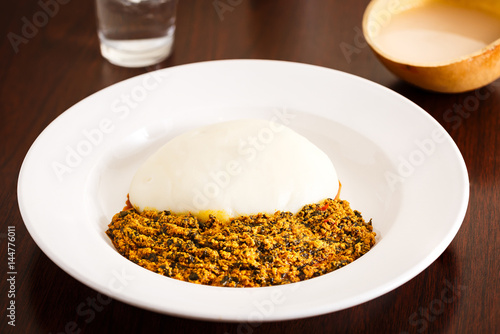 Authentic West African Dish Of Pounded Yams And FuFu Authentic West African Dish Of Pounded Yams And FuFu