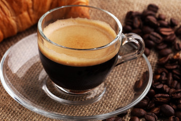 Coffee and croissants, Cafe, Coffee Bean