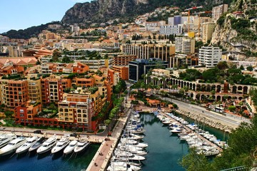 Fototapeta premium Monaco, Monte Carlo, Riviera, Mediterranean Sea,