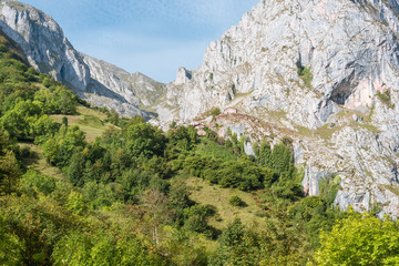 The village Bulnes in the Picos de Europa, is one of the remotest parishes in Spain. No roads reach Bulnes. It can now be accessed by an underground funicular railway from Poncebos as well by foot