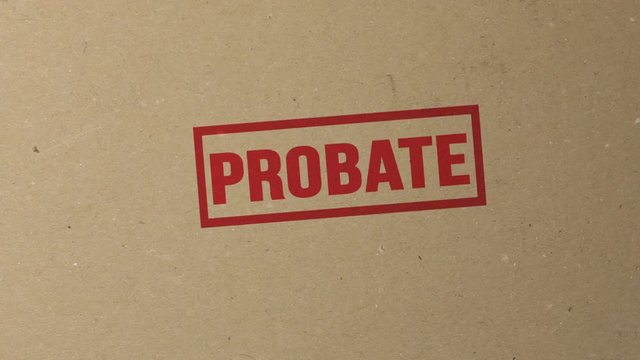 Probate red ink stamp