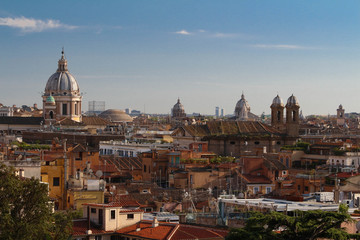 Fototapeta na wymiar The panoramic cityscape of Rome, Italy