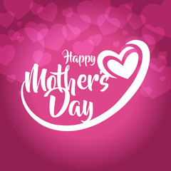 happy mothers day greeting card vector illustration