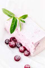 Nougat piece with cranberries