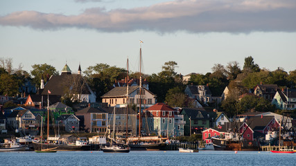 Sailsboats at dock, Lunenburg, Nova Scotia