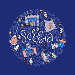 Serbian Symbols Vector
