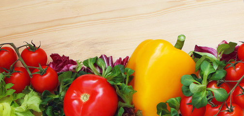 Bright veggie border 