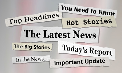 The Latest News Headlines Information Updates 3d Illustration