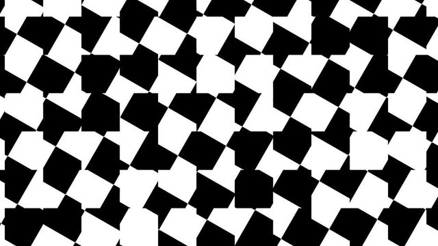 Diseño ajedrezado con efecto espejo en movimiento
