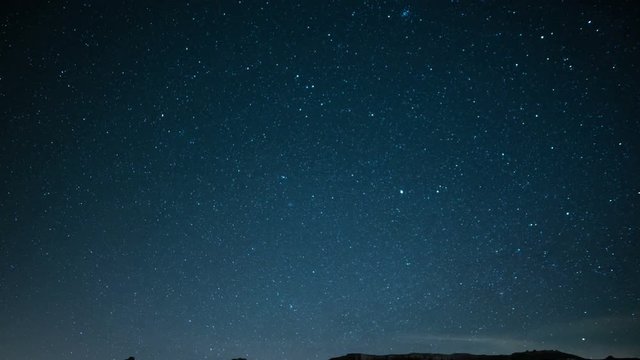 Milky Way Galaxy Spring Sky 09 Time Lapse Stars and Meteors