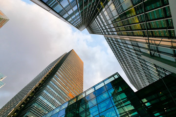 Obraz na płótnie Canvas London office building skyscraper, working & meeting