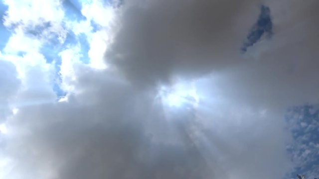 heaven clouds with rays