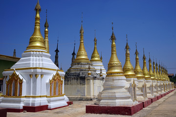 Rows of stupas