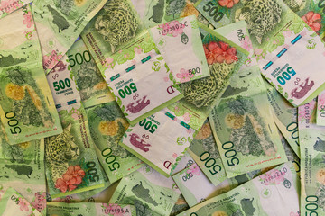 Argentine money, 500 pesos bills