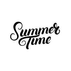 Fototapeta premium Summer time hand written lettering.