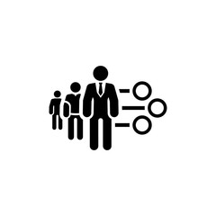 Management Icon. Flat Design.