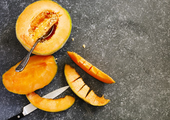 Fresh sweet orange melon