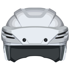 White hockey helmet