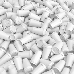 Paper coffee cups background