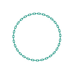 Turquoise chain in shape of circle