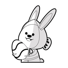 Fototapeta na wymiar easter bunny with egg icon image vector illustration design 