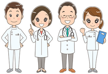 医療チームのイラスト