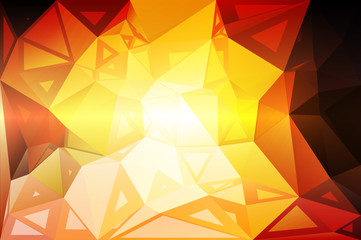 Yellow coral pink black random sizes low poly background