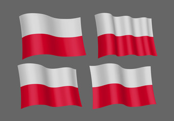 Waving flag of Poland.