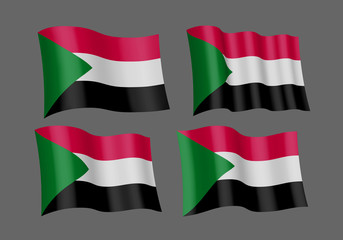 Sudan flag vector illustration