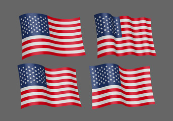 Waving flag of the United States