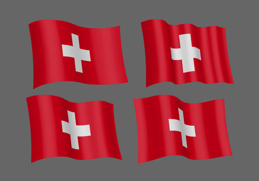 Flag of Switzerland, vector illustration