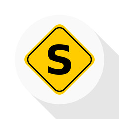 TRAFFIC TRANSPORTATION SIGN FLAT DESIGN ICON LOGO