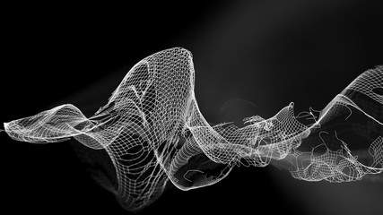 Abstract wave structure scientific background