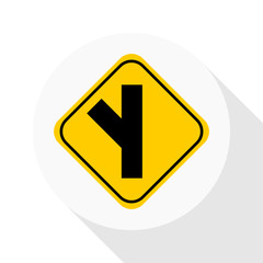 TRAFFIC TRANSPORTATION SIGN FLAT DESIGN ICON LOGO