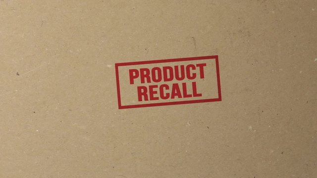 Marking for Product Recall With Red Ink Stamp