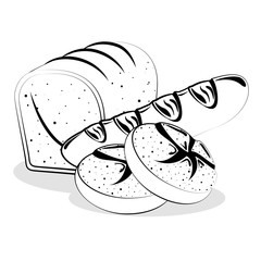 delicious bread isolated icon vector illustration design