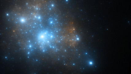 Abstract fractal illustration looks like galaxies