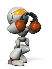 声援をおくるキュートなロボット