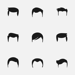 Set of hairstyles