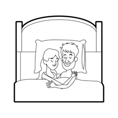 man woman couple sleeping icon image vector illustration design 