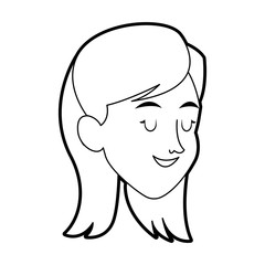 happy pretty woman with closed eyes  icon image vector illustration design 
