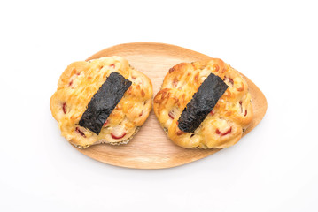 seaweed and crab stick with bread