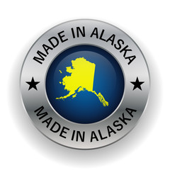 Made in Alaska grunge rubber stamp on white background, vector illustration