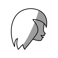 cute profile woman avatar vector illustration eps 10