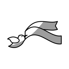 dove ribbon decorative symbol image vector illustration eps 10